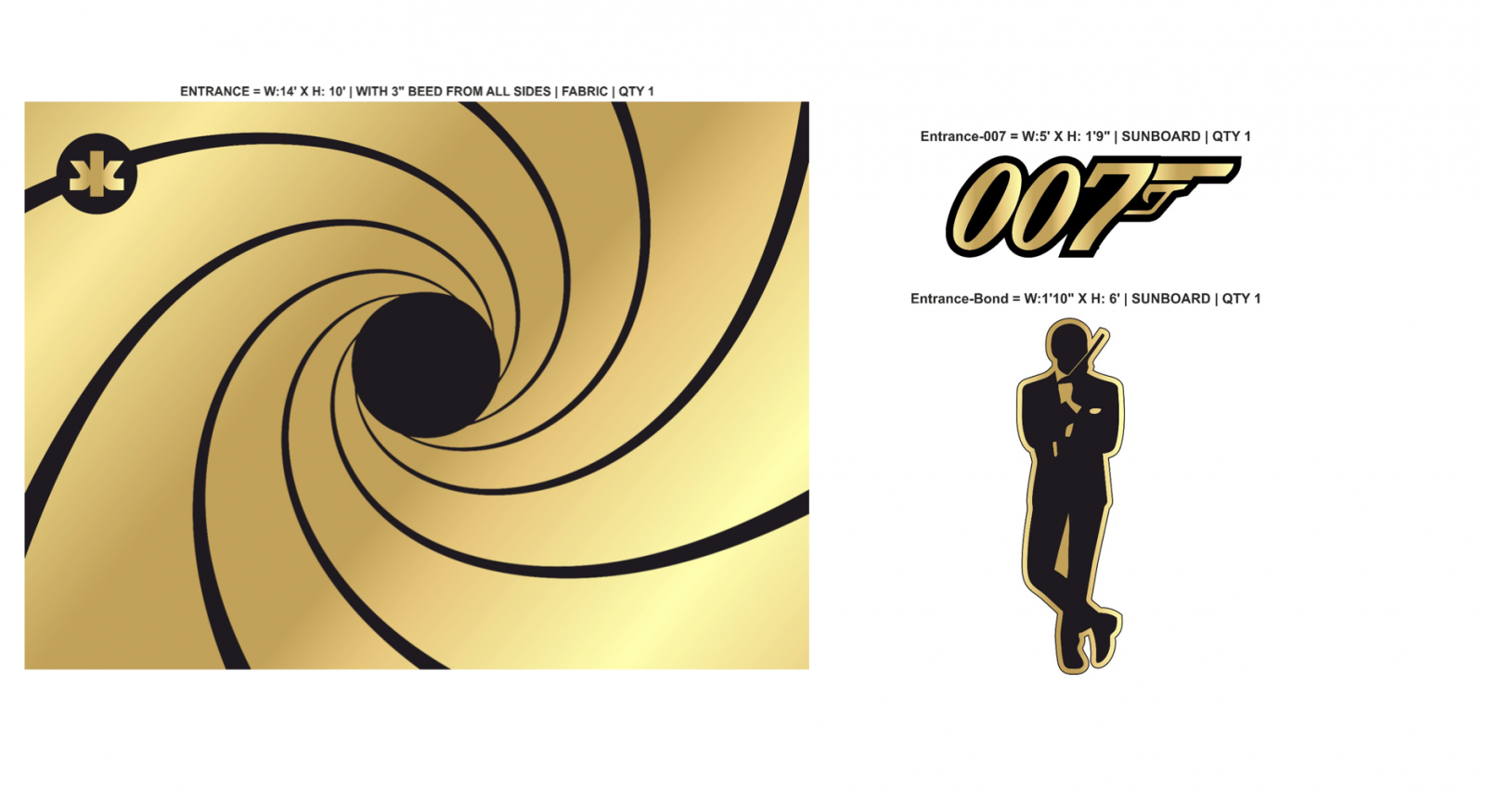 Bond 007 Theme Branding and Fabrication for Corporate Event in Bangalore | SOS Party gallery image