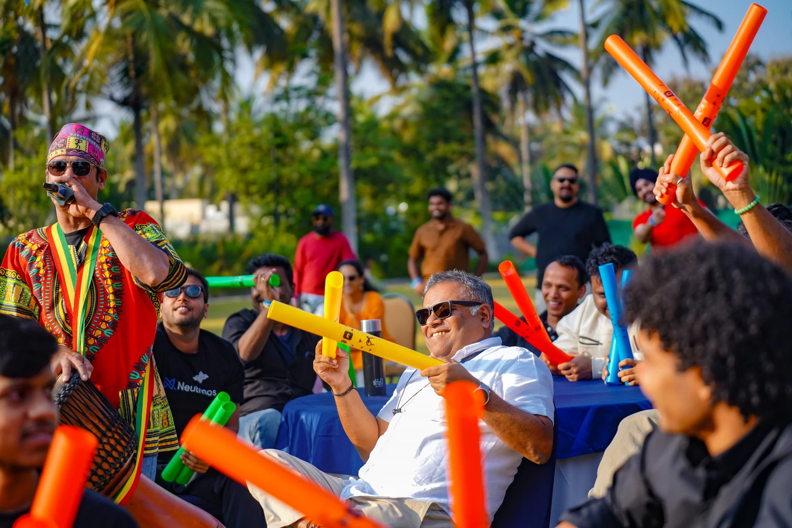 Boomwhackers Musical Team Building Event in Bangalore | SOS Party Corporate Experience gallery image