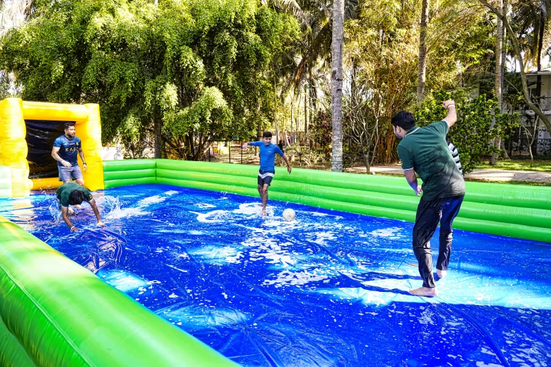 Soapy Football - A new and highly engaging inflatable corporate activity in Bangalore gallery image
