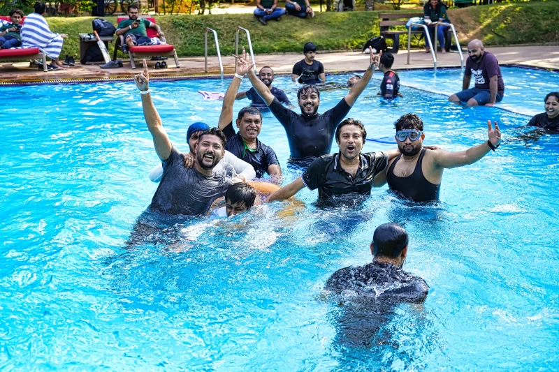 Outdoor Pool Party for Corporate Day Outing in Bangalore gallery image