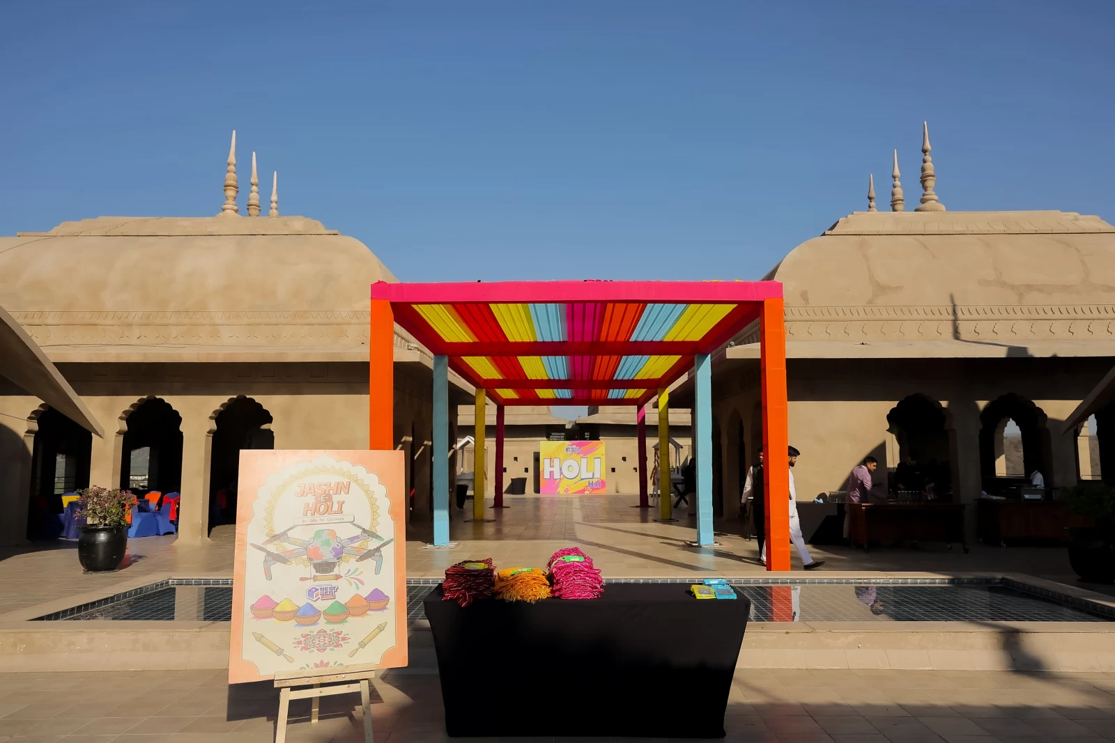 Corporate event branding installation
