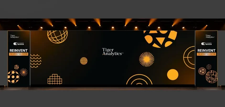 Large-format event stage branding