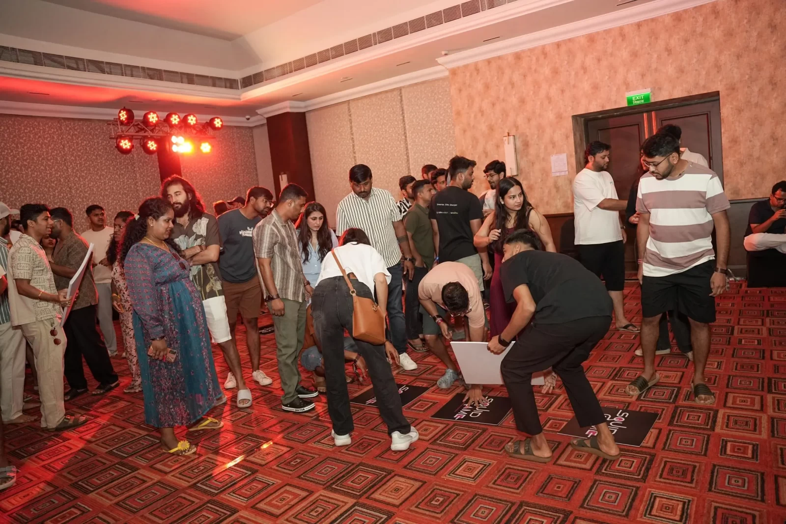 Corporate teamwork and collaboration activity
