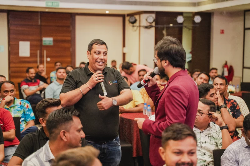 Rewards and Recognition Speech by the Management during Goa Corporate Event by SOS Party gallery image