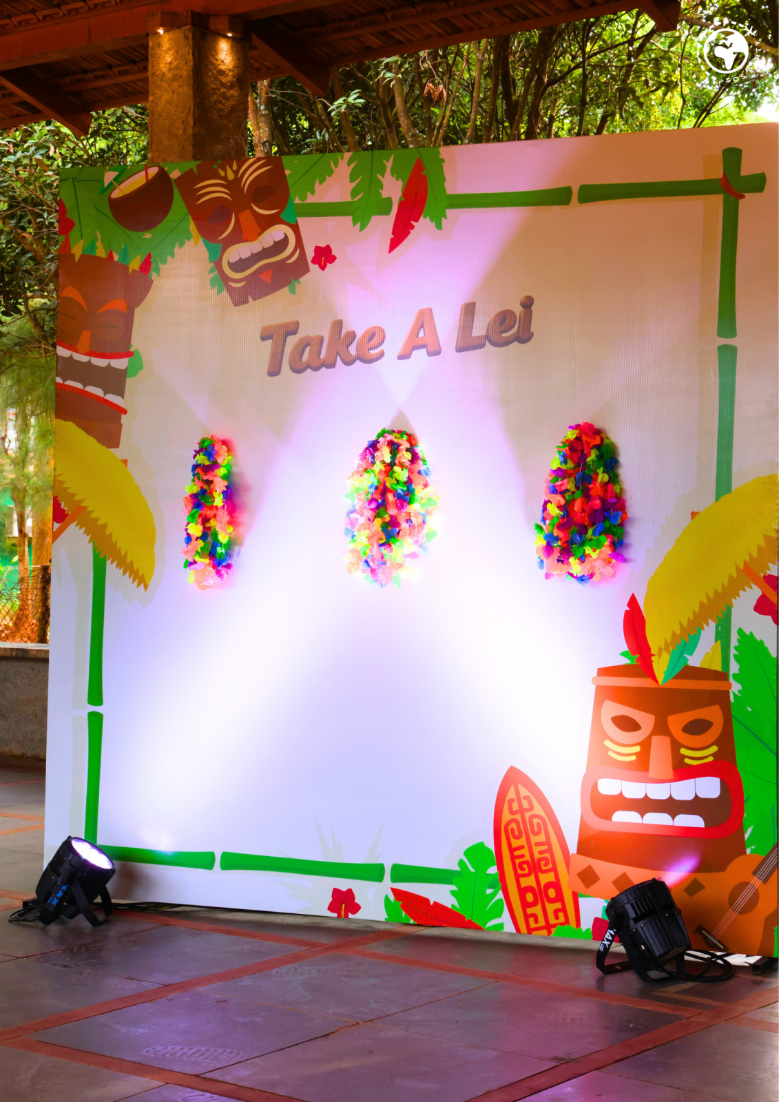 Hawaiian Themed Corporate Event Branding and Decoration Ideas | SOS Party Bangalore gallery image