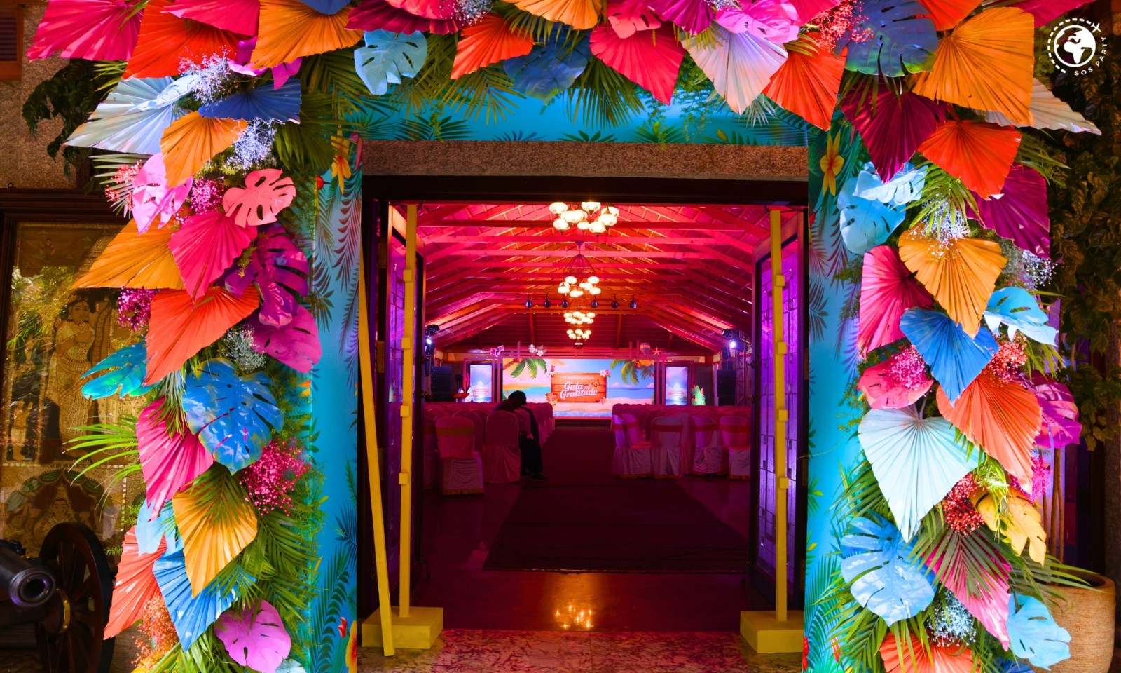 Hawaiian Themed Corporate Event Branding and Decoration Ideas | SOS Party Bangalore gallery image