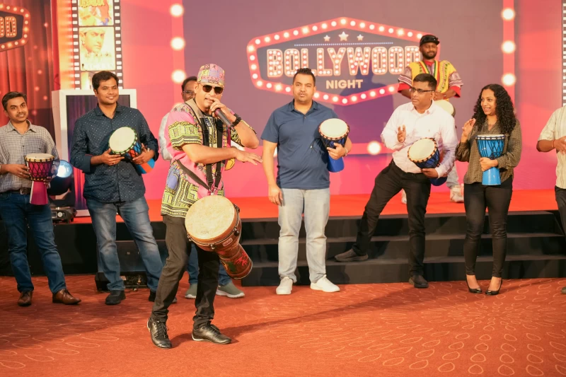 Group Drumming Session at Hyderabad Corporate Gala Dinner gallery image