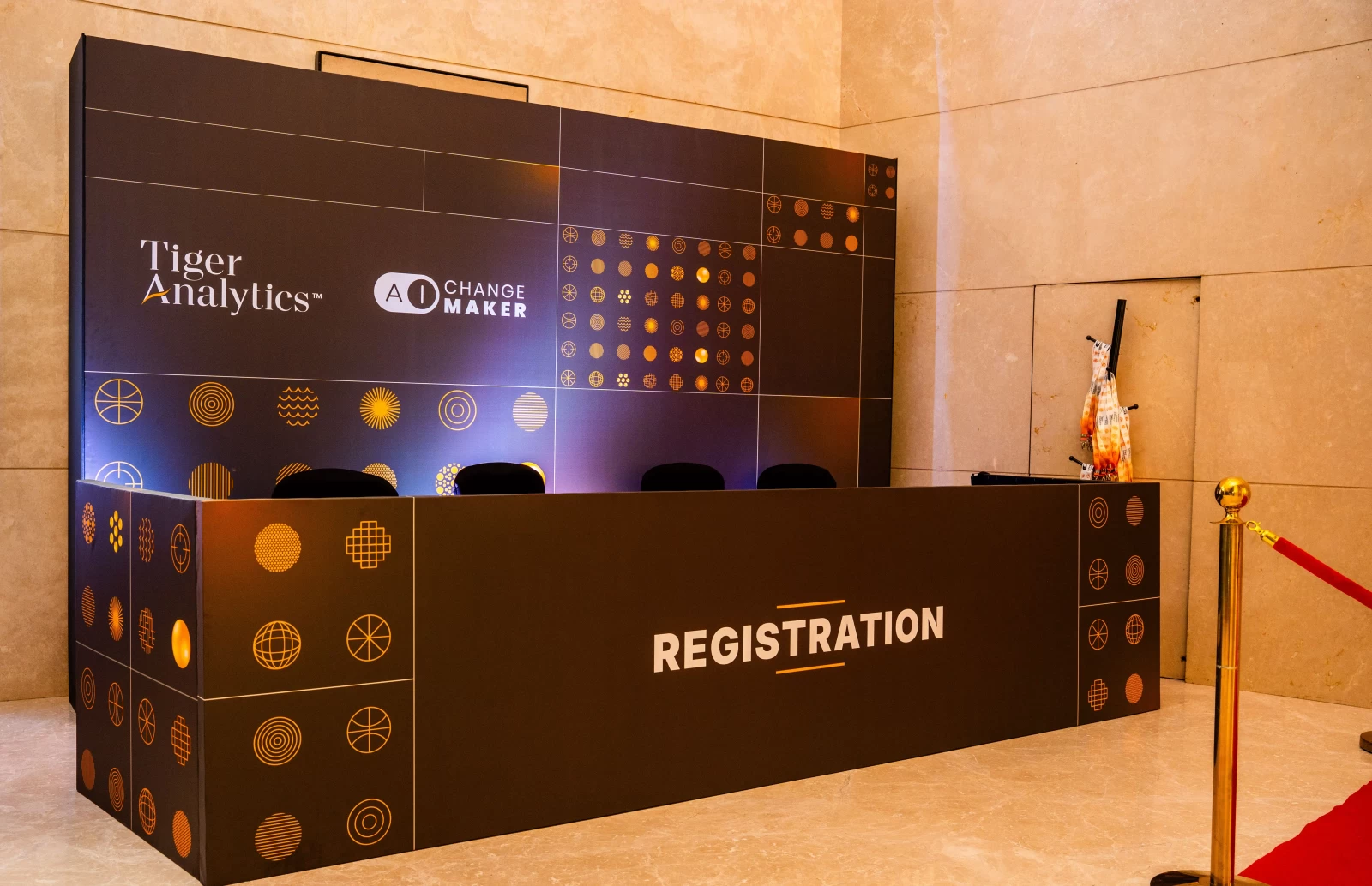 Corporate event visual experience